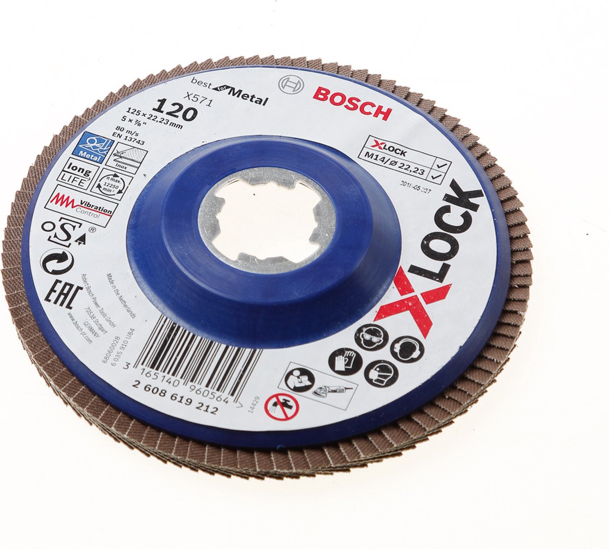 Disco de láminas bosch xlock recto 125 k120