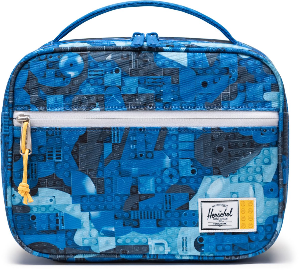Herschel lego pop quiz lunch box little - abstract bricks blue