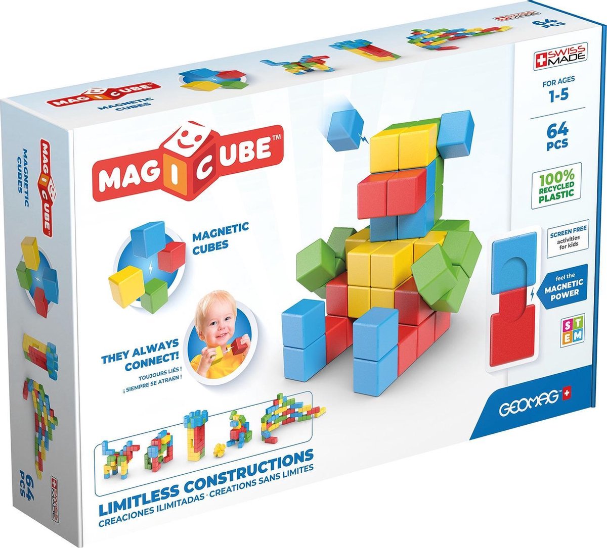 Geomag - magicube full color reciclado pruébame 64 (1069)