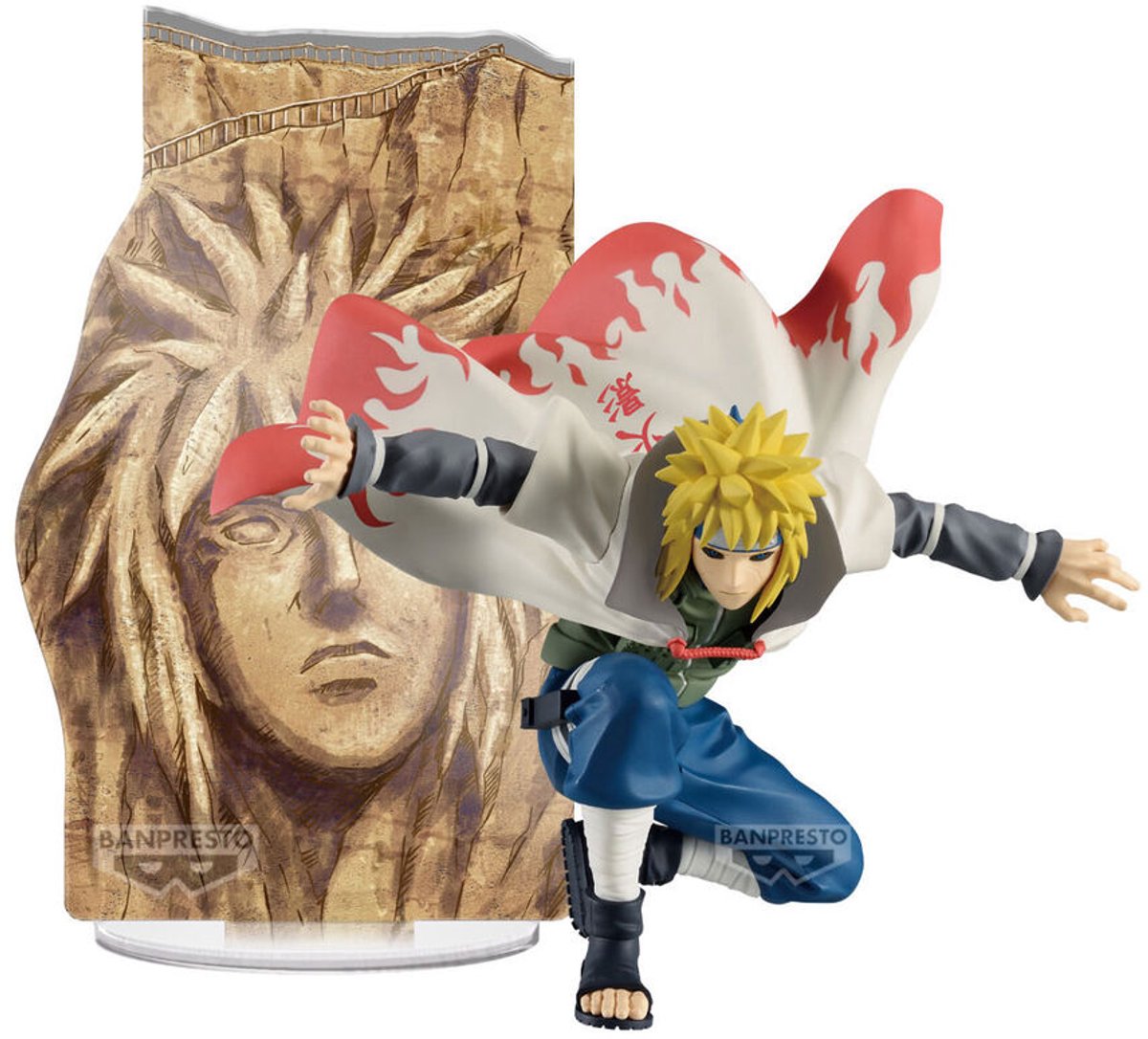 Bandai namco figure minato namikaze panel spectacle naruto shippuden 15cm
