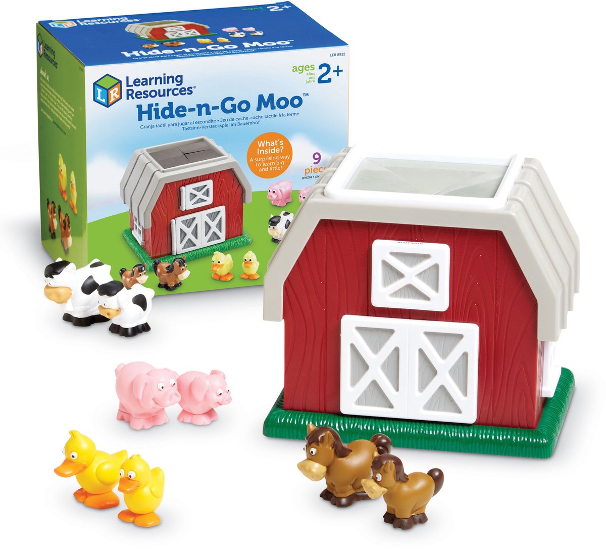 Gioco educativo con risorse didattiche hide-n-go moo - giocattoli per bambini. - 3+