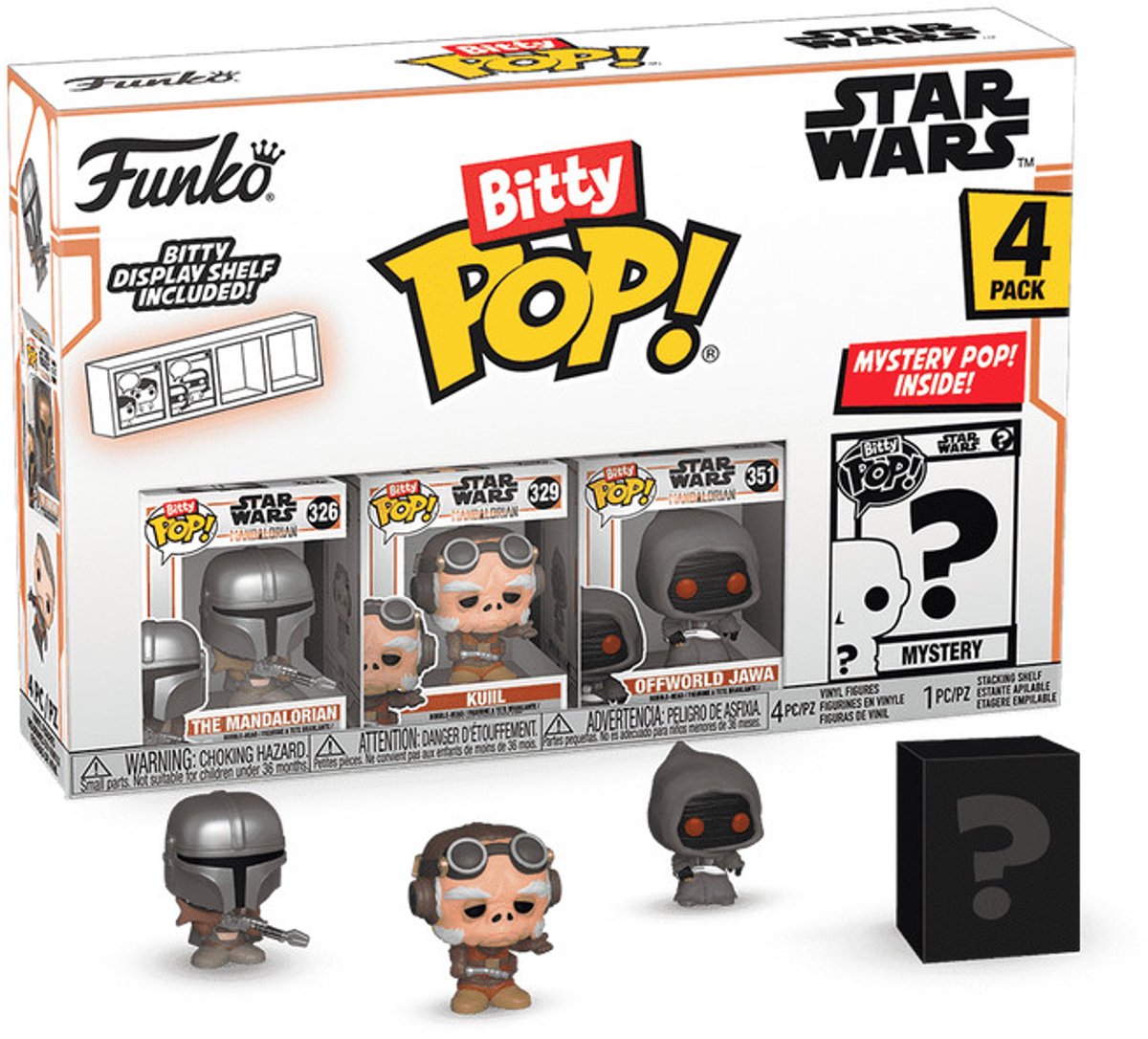 Funkopop! bitty - star wars confezione da 4: mandalorian