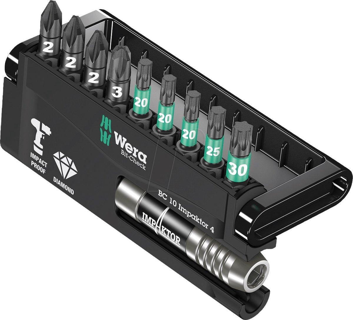 Wera 5057417001 10-delige bit-check impaktor bitset