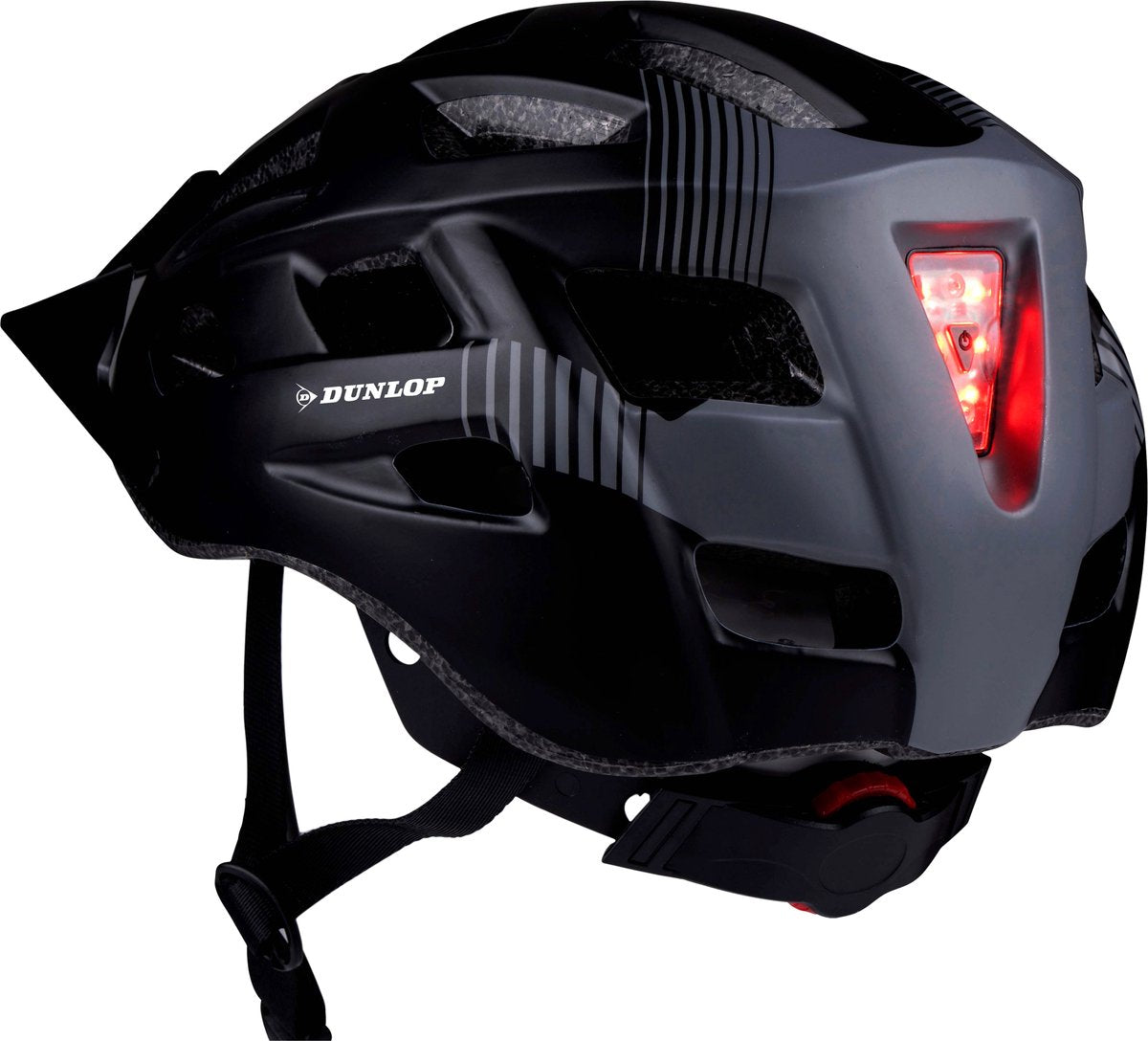 Casco da bicicletta Dunlop l con visiera e LED