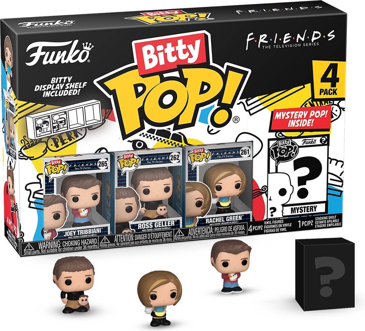 Funko bitty-pop! amici - bitty pop confezione da 4 2,5 cm - joey