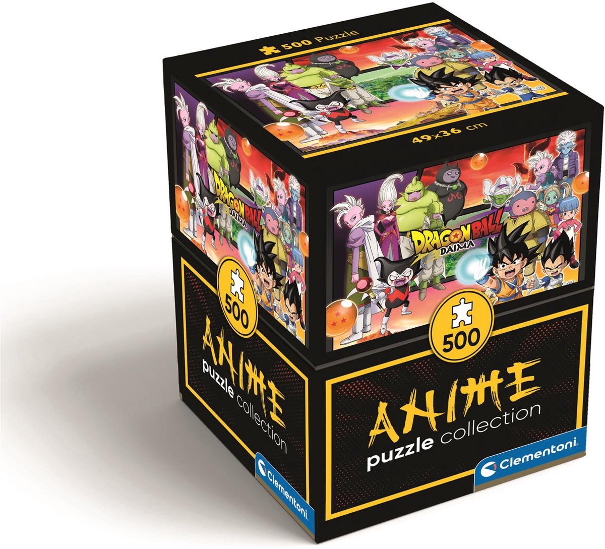 Clementoni - puzzle - 500 pezzi - dragon ball daima - collezione anime - cubo - puzzle per bambini e adulti