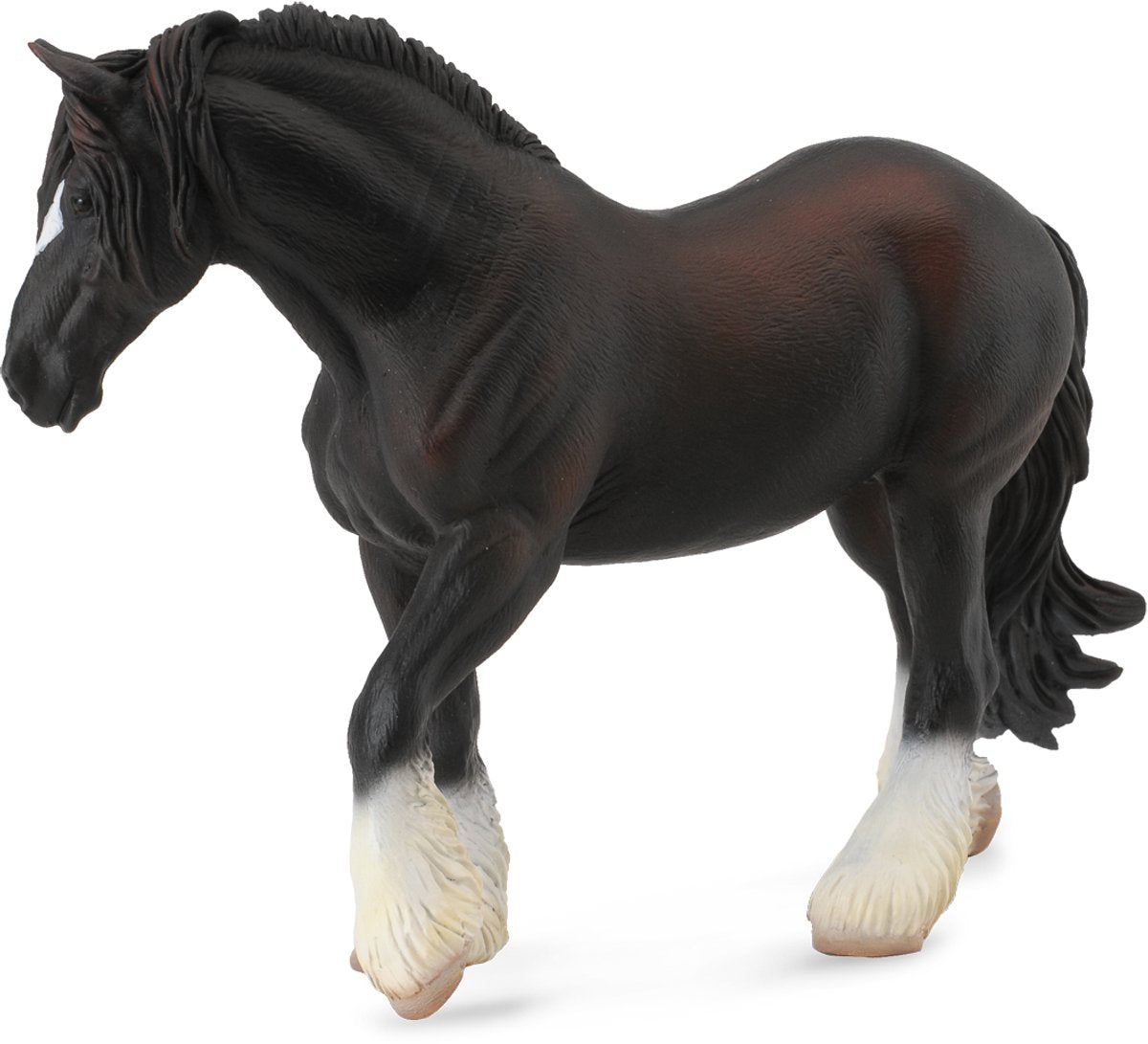Statuetta Collecta - cavallo shire cavalla nera - (xl) - cavalli - dipinta a mano - miniatura
