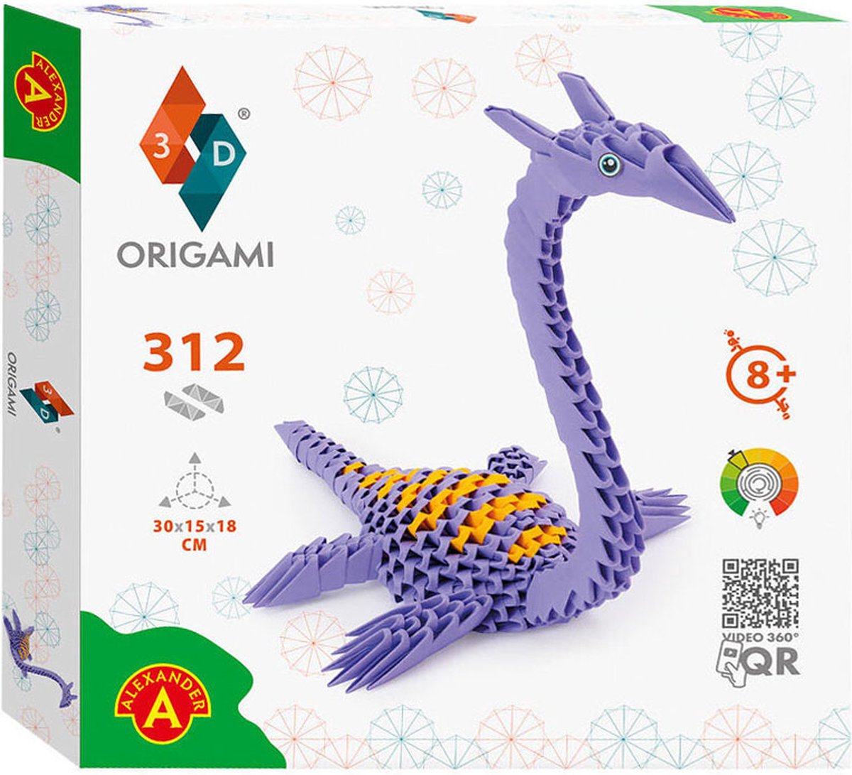 Origami 3D Dinosaurus, 312dlg