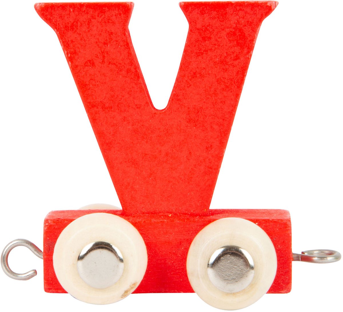Piccole piede - Font in legno rosso - V - 12 s tuks