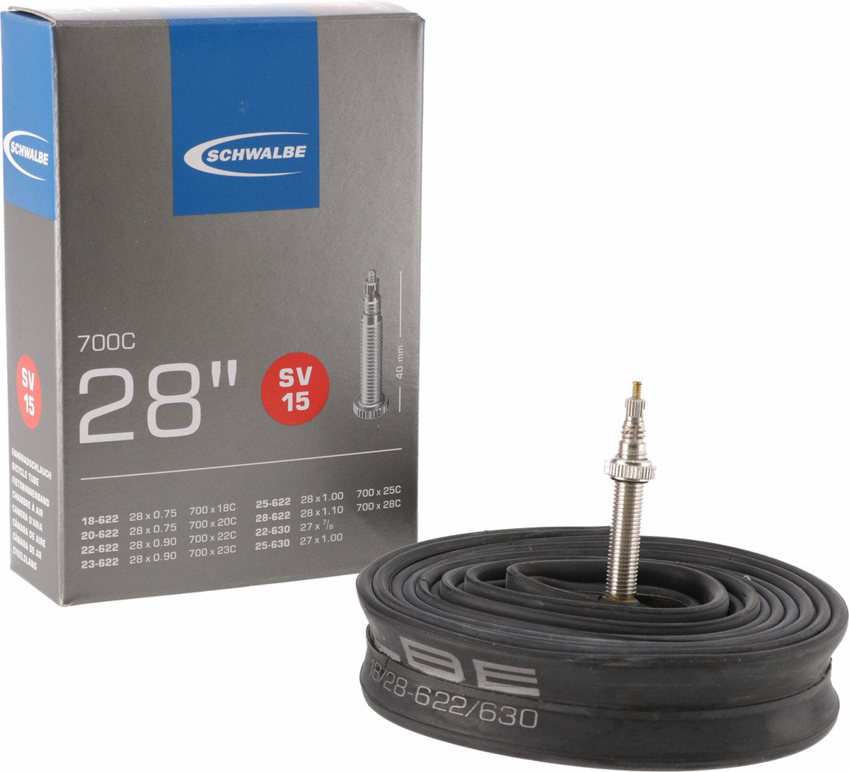 Camera d'aria Schwalbe (sv15) - strada - 28'' (18 28-622 630) - presta