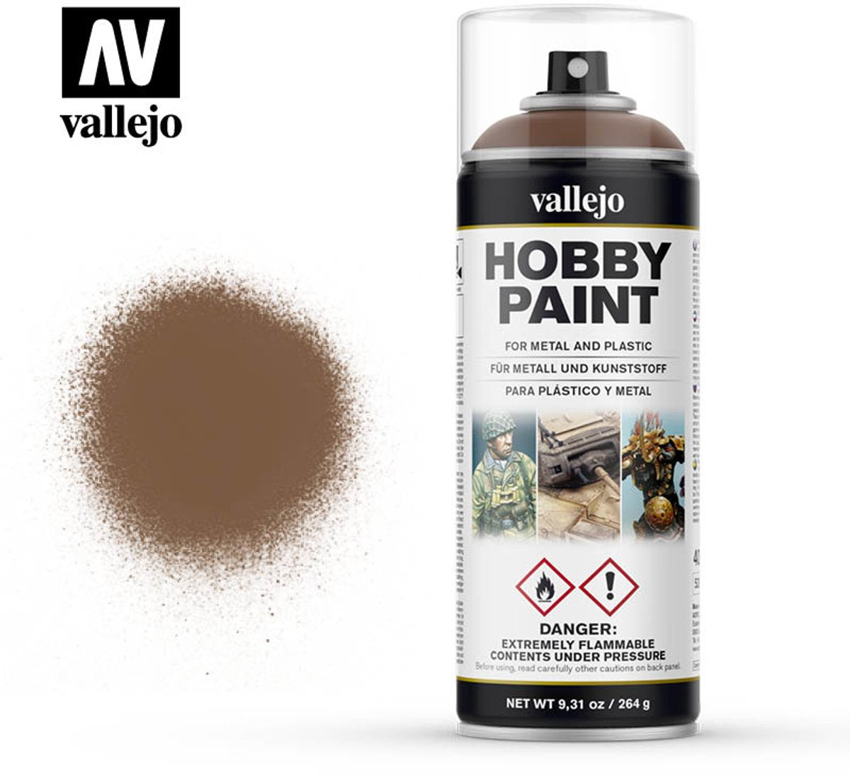 Vallejo val28019 primer marrone bestia - vernice spray 400 ml