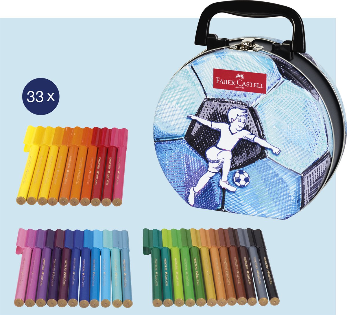 Pennarelli Faber-castell - connettore - calcio - 33 pezzi - fc-155538