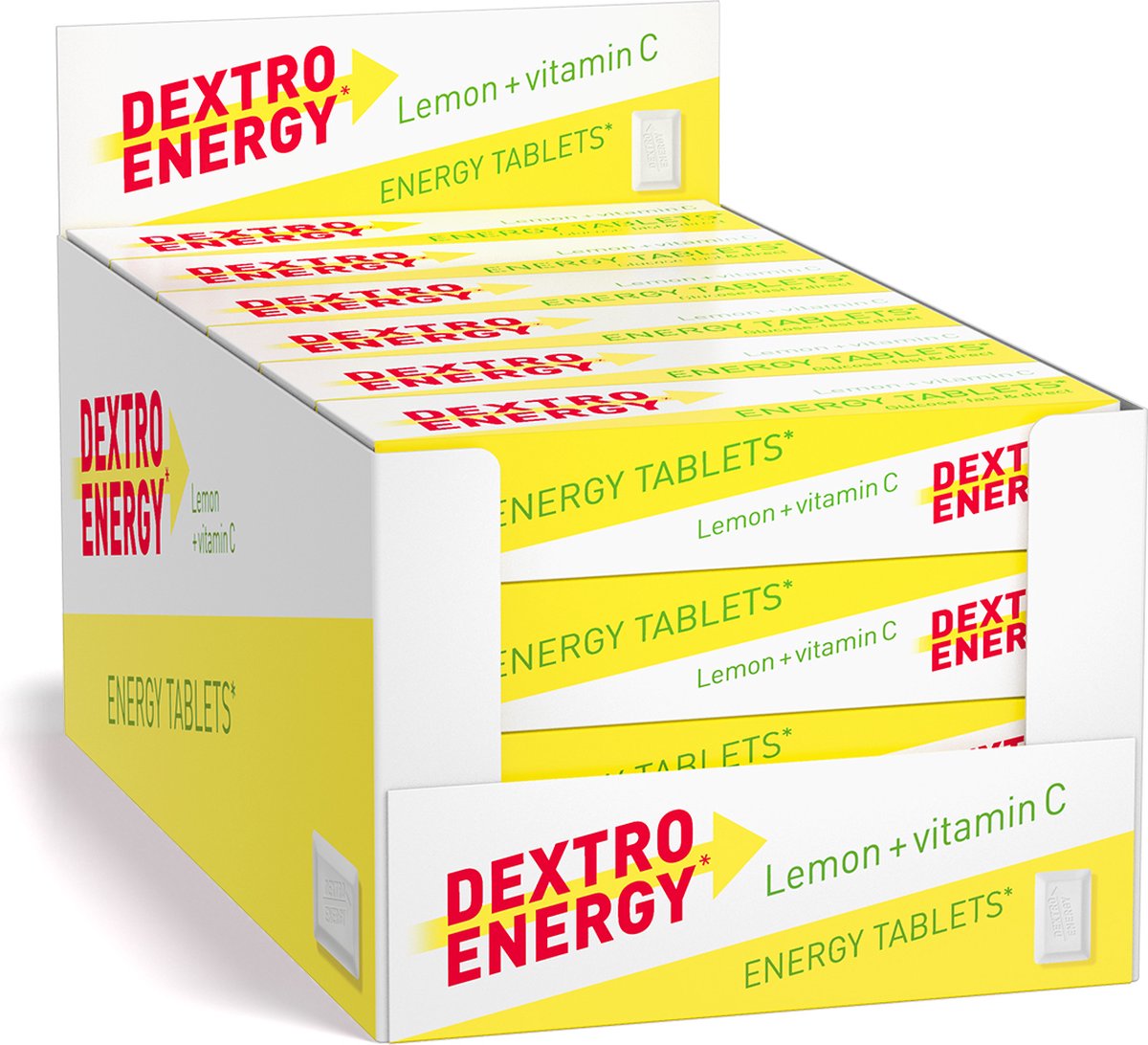 Dextro energía limón | comprimidos de dextrosa con vitamina c | 24 piezas | para un rápido impulso de energía | embalaje de valor