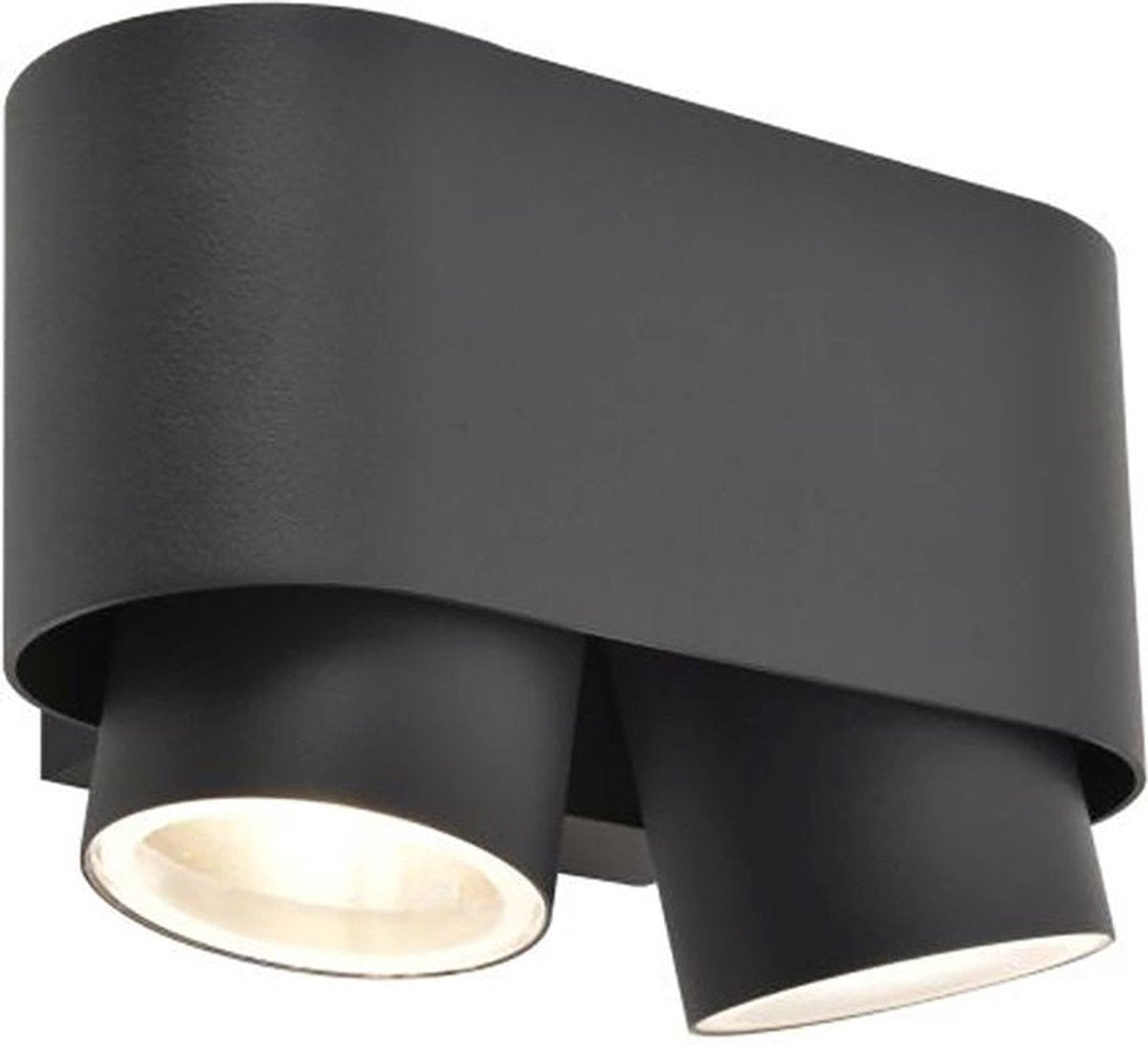 Lutec - aplique de ciprés para exterior - gu10 - gris oscuro