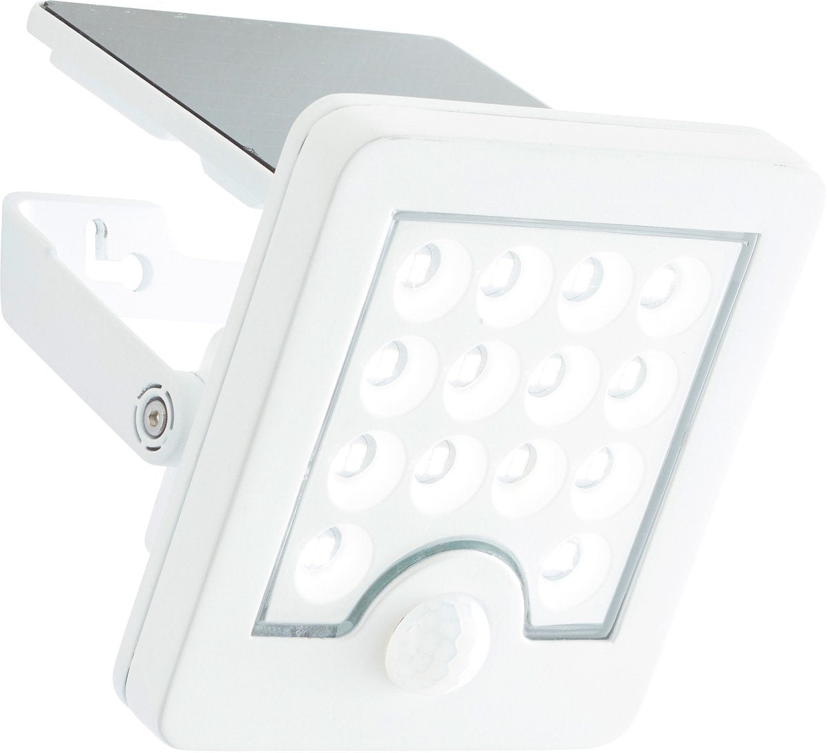 Brilliant luton - buiten wandlamp - led 4w - solar - sensor - 540 lm - 4000k - ip65 - wit