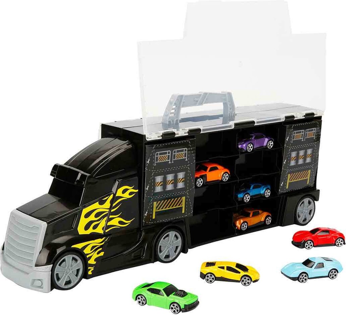 Hti teamsterz - trasportatore + 8 auto (1417090)