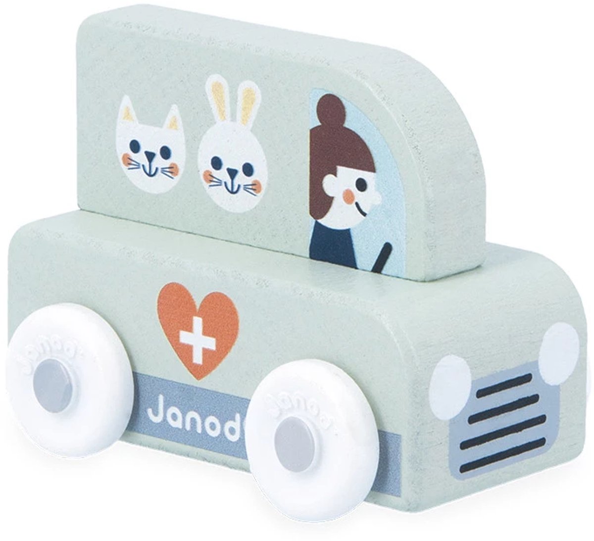 Janod - cruce de caminos - ambulancia para animales de madera