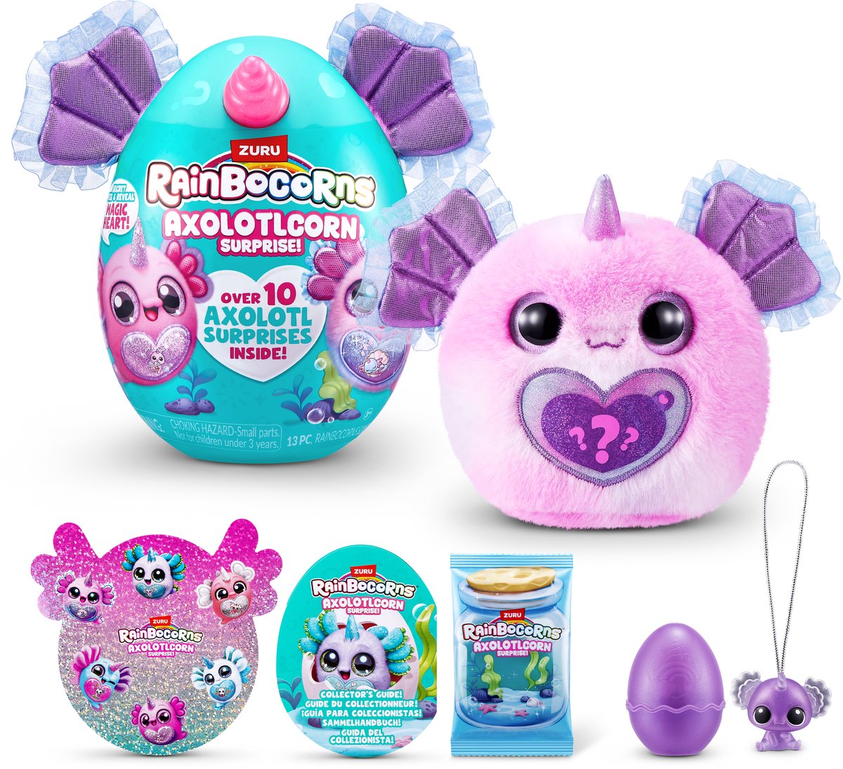 Rainbocorns scintillante cuore axolotlcorn