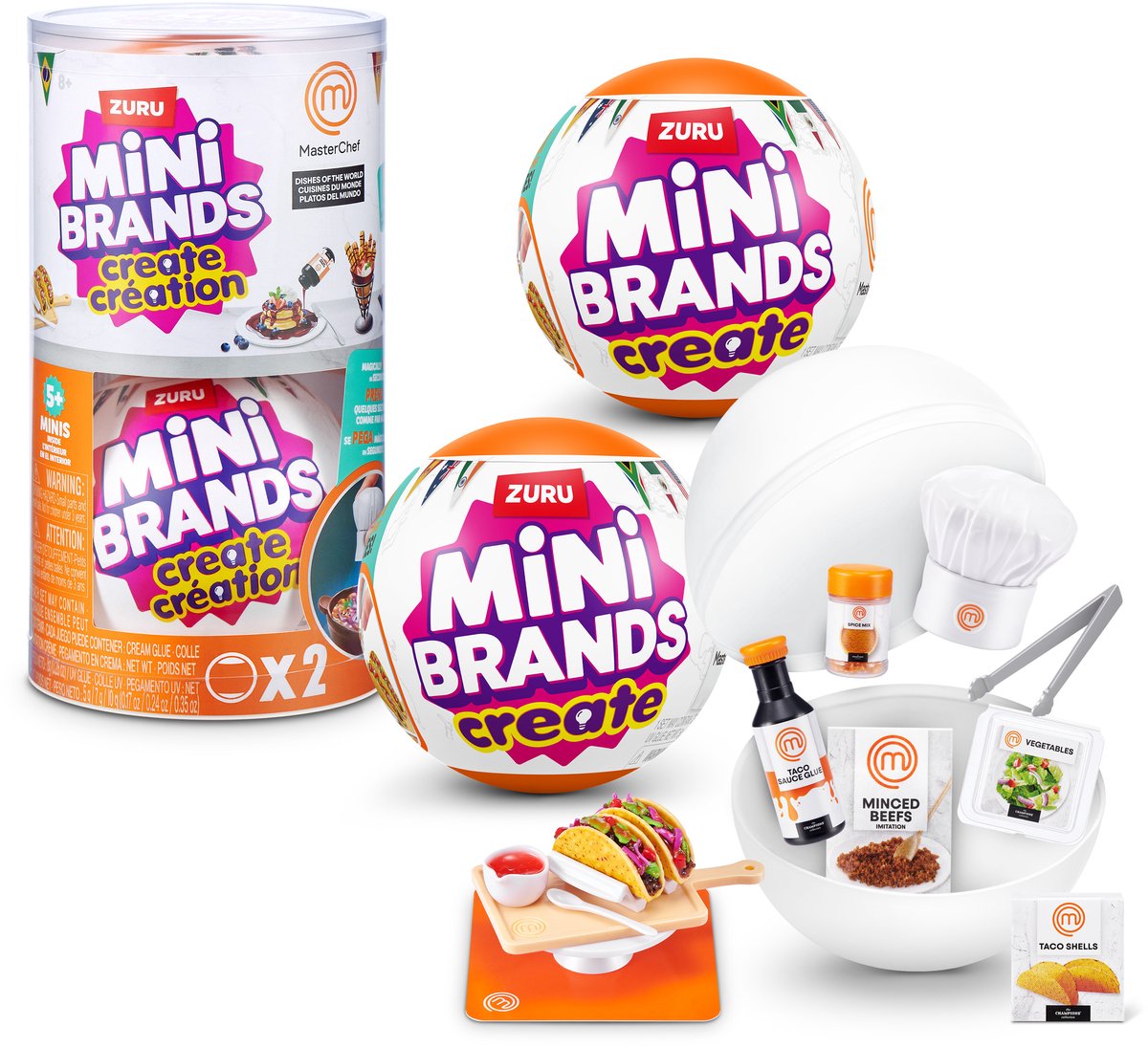 Mini marcas zuru create - comida - masterchef serie 2 - paquete de 2