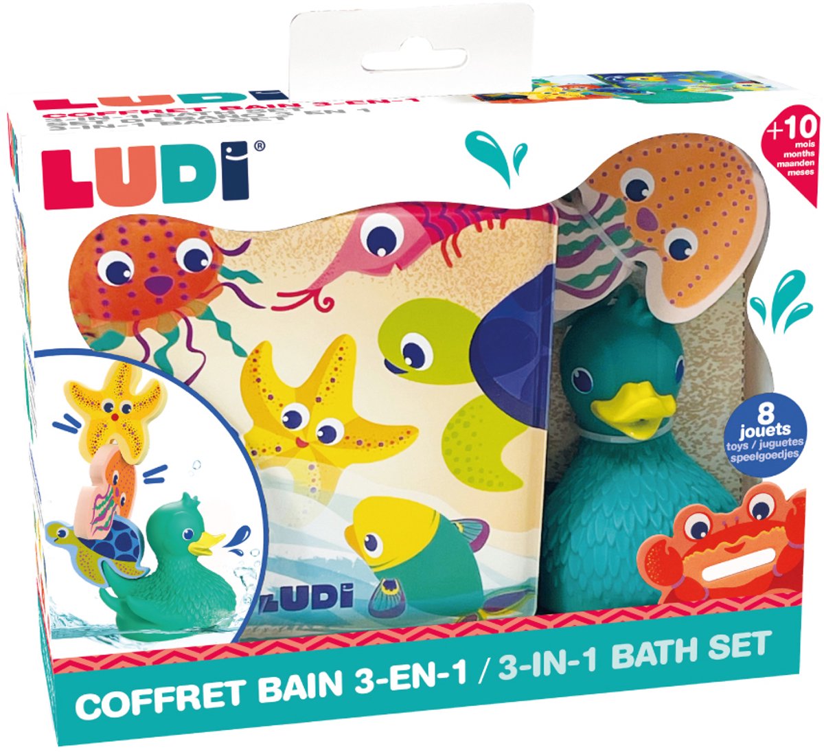 Ludi - papera portafortuna - giocattolo da bagno