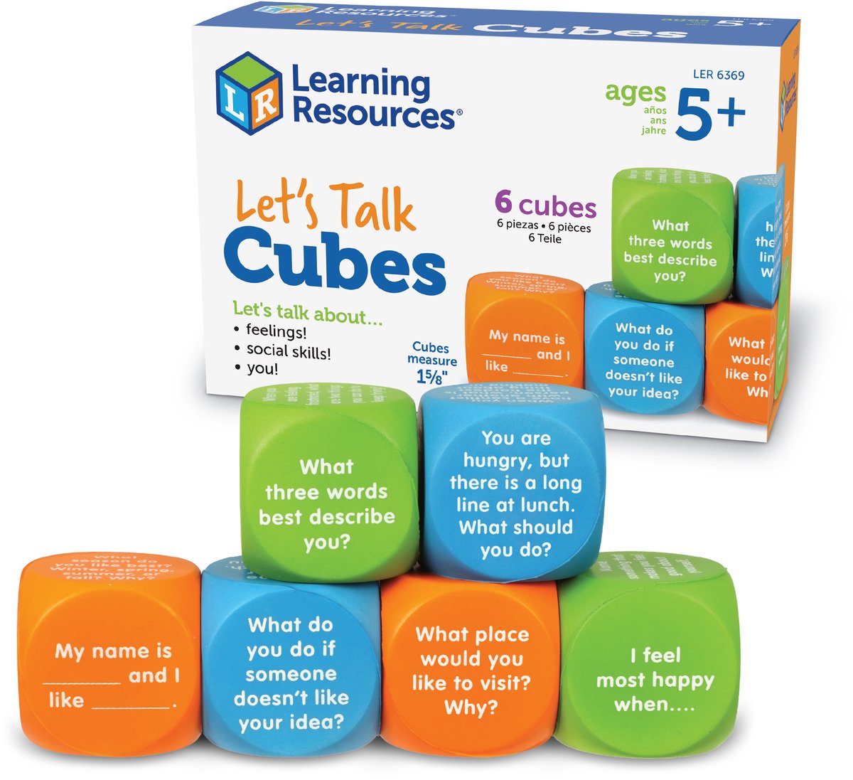Recursos de aprendizaje juguetes educativos hablemos de cubos multicolor. - 3+