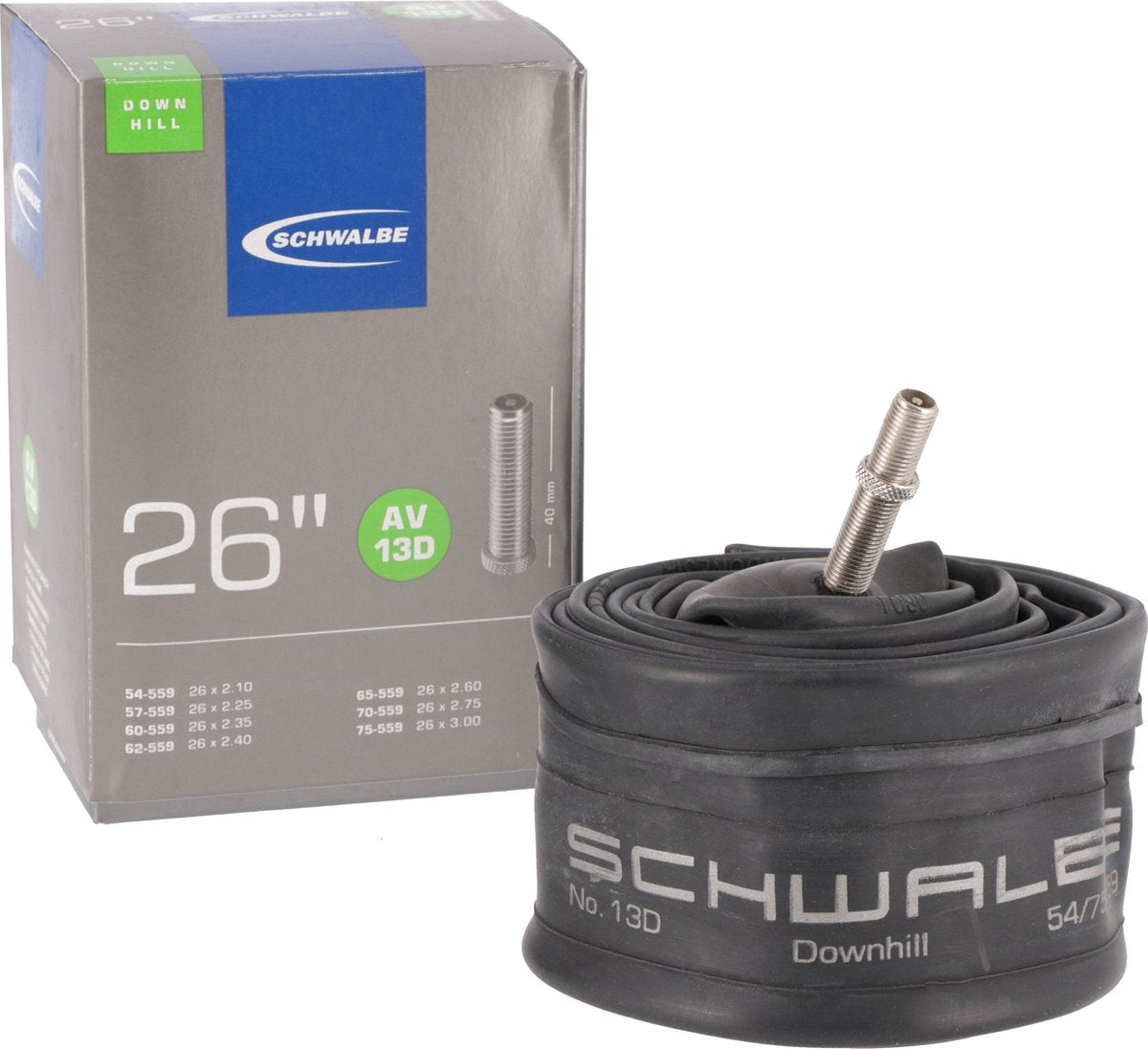 Camera d'aria Schwalbe 13d 26 x 2.10 3.00 (54 75-559) av 40 mm