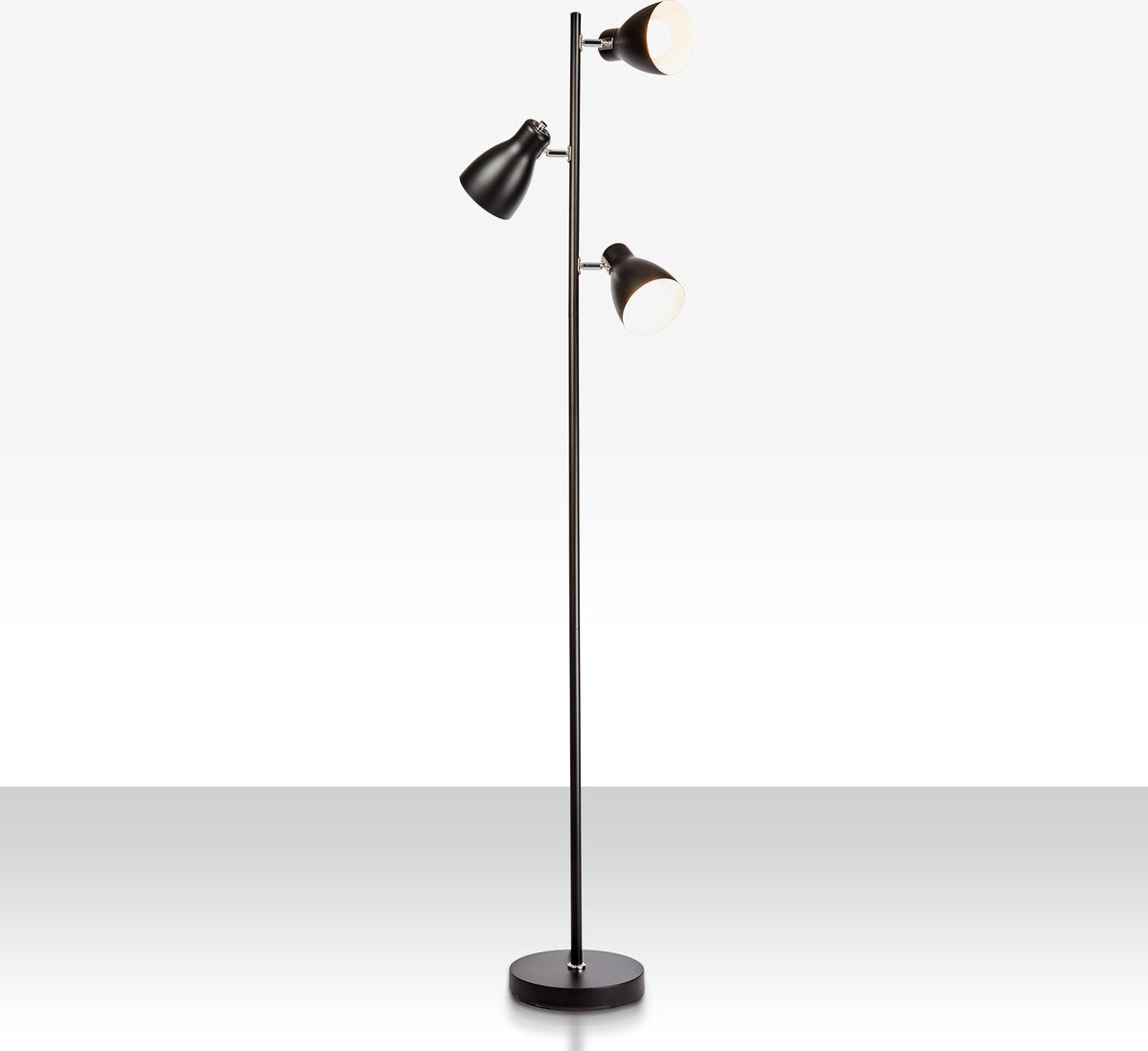 B.k.licht - lampada da terra industriale - lampada da terra oro nero - barra girevole - con attacco E27 - h.: 166cm