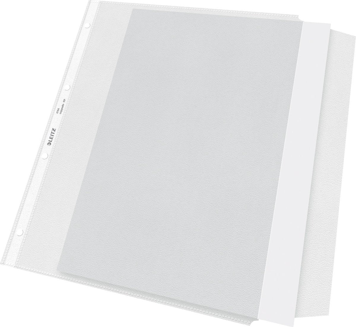 Leitz premium showtas met klep - a4 - 30% pre-consumer gerecycled plastic - 13 mm - 50 stuks - transparant