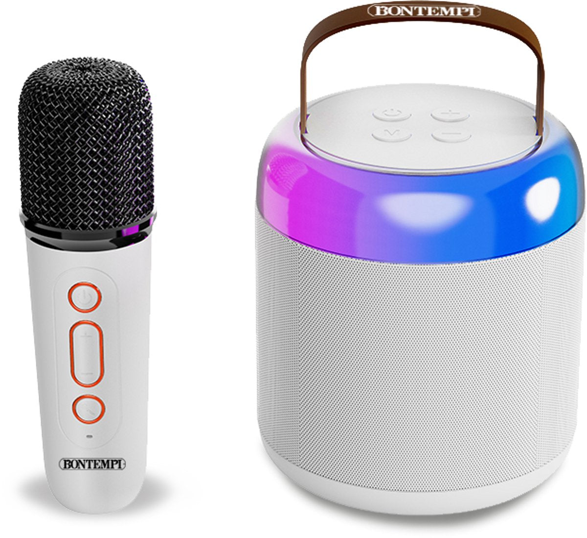 Bontempi spa bontempi - mini altoparlante wireless - incluso microfono wireless - effetti di luce