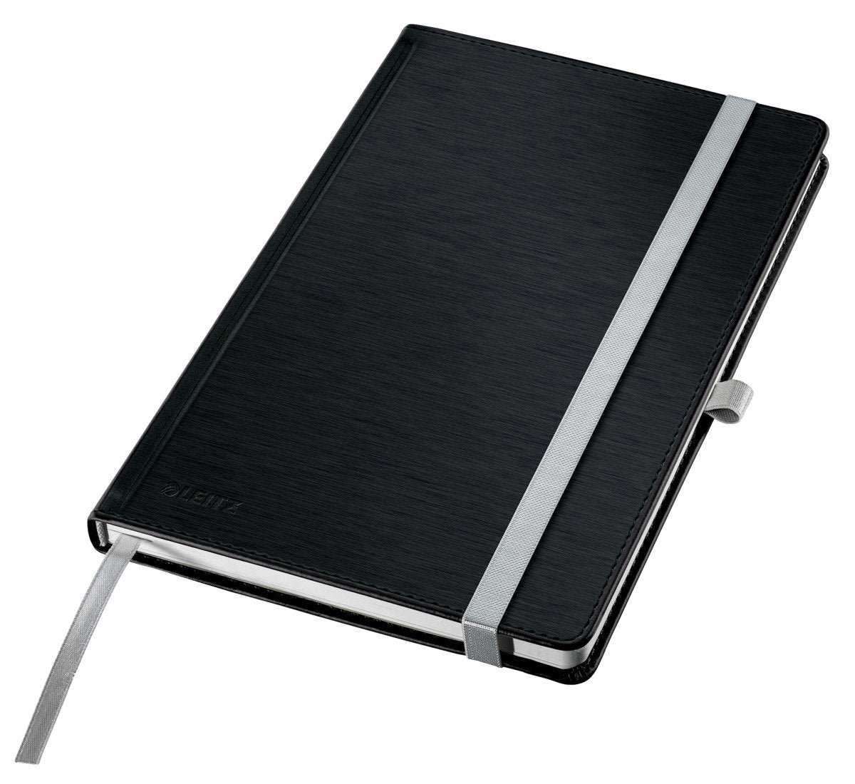 Quaderno stile Leitz A5 liscio - con copertina rigida - carta da 100 grammi - nero satinato