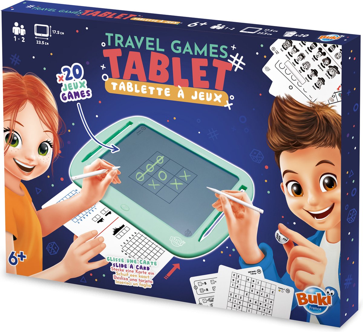 Buki France Buki - lavagna con 20 giochi da tavolo - giochi da viaggio