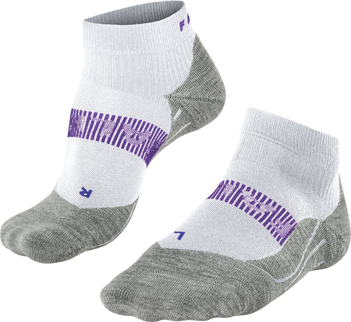 Falke ru4 cool short anti-ampolla material funcional calcetines para correr mujeres blanco - talla 35-36
