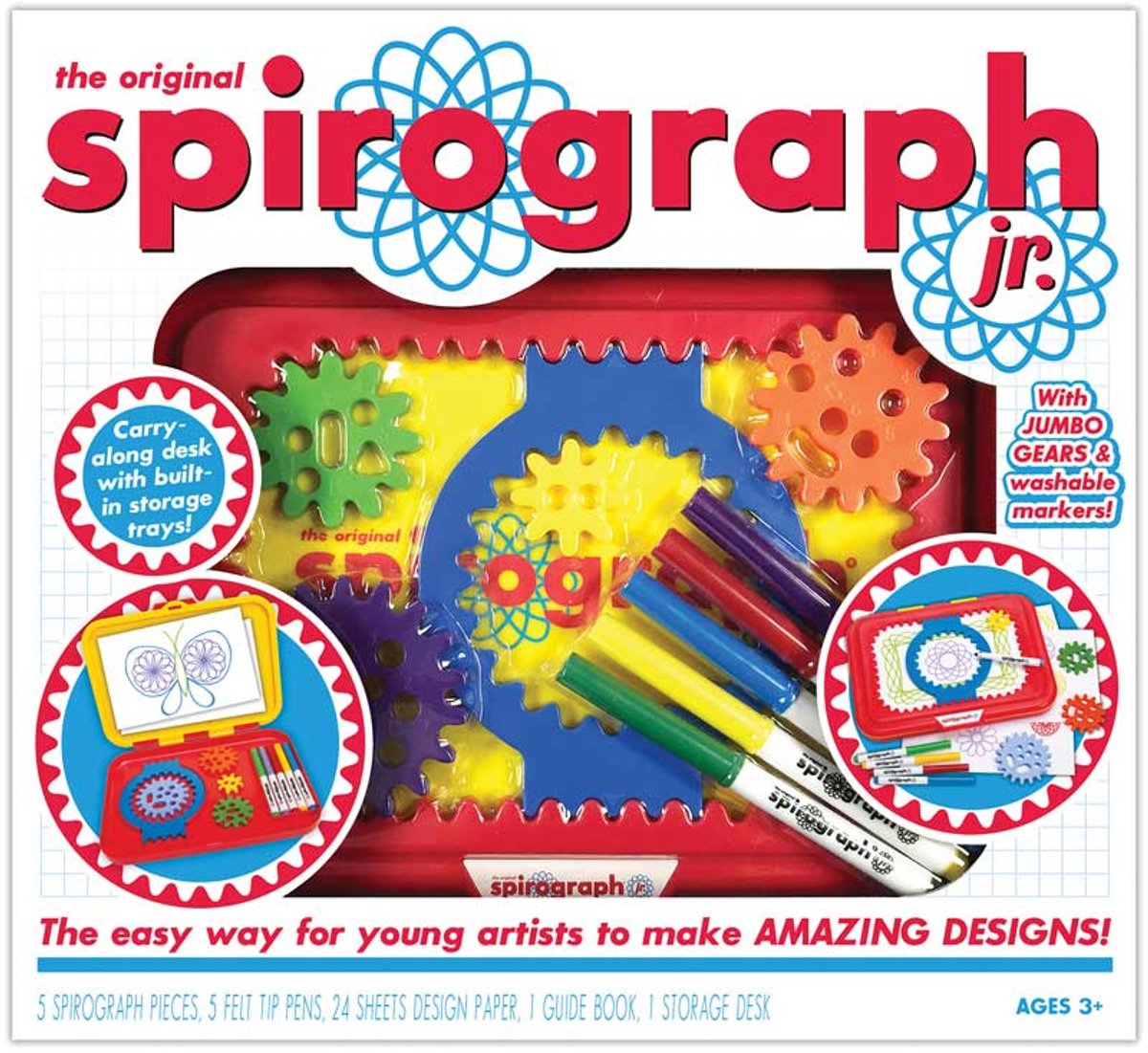 Spirograph junior creatief tekenset - voor kinderen vanaf 3 jaar - stimuleert creativiteit