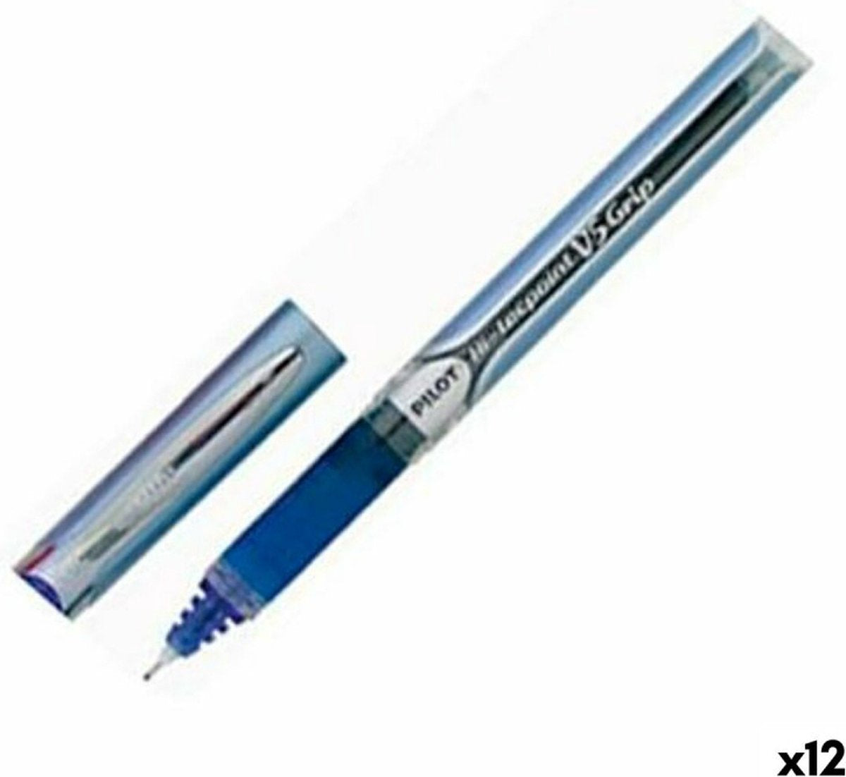 Pilot pen roller v5 impugnatura blu sfera 0,3 mm (12 pezzi)