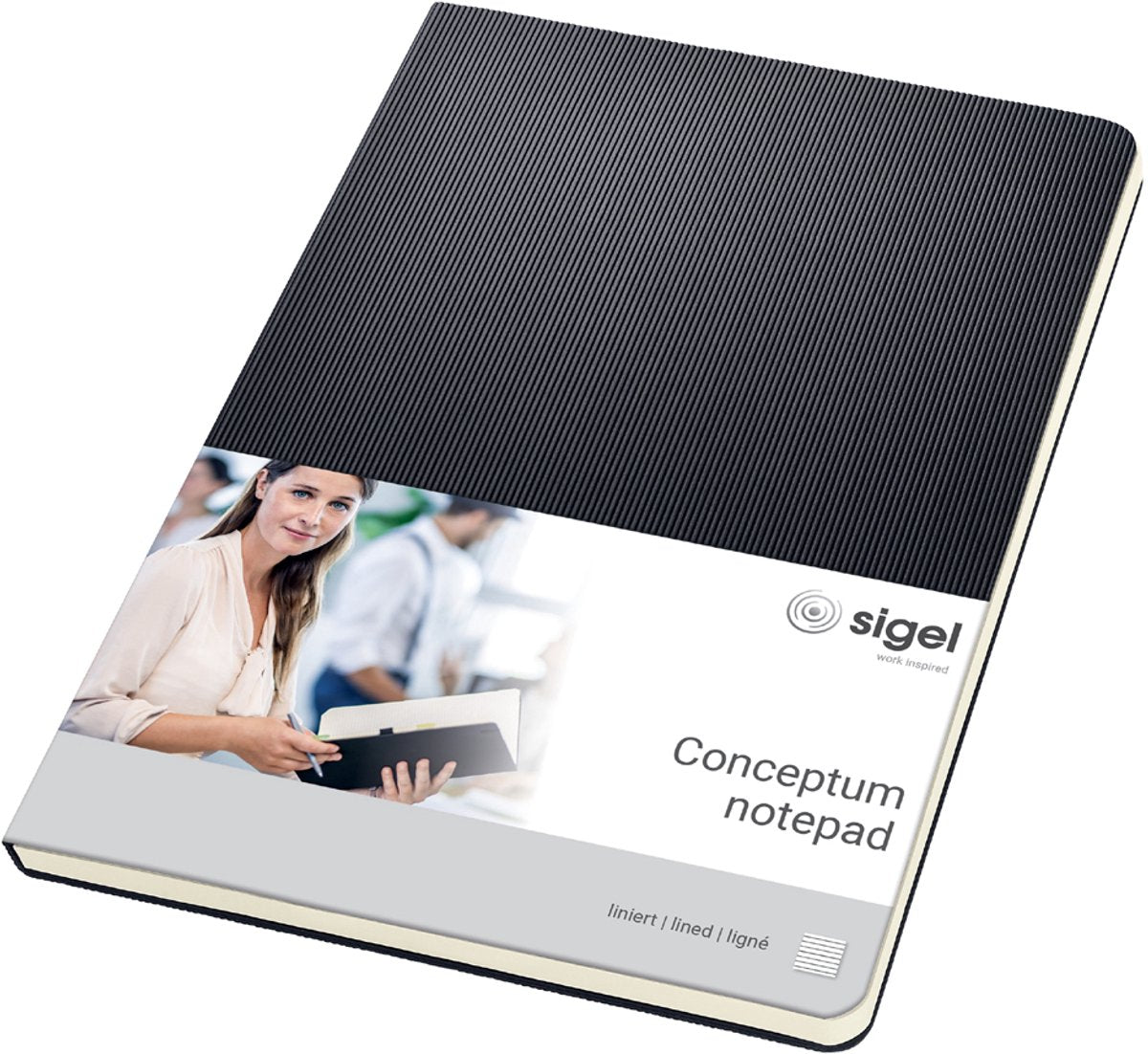 Blocco note Sigel - conceptum - a4 - copertina morbida - a quadretti - nero - si-co802