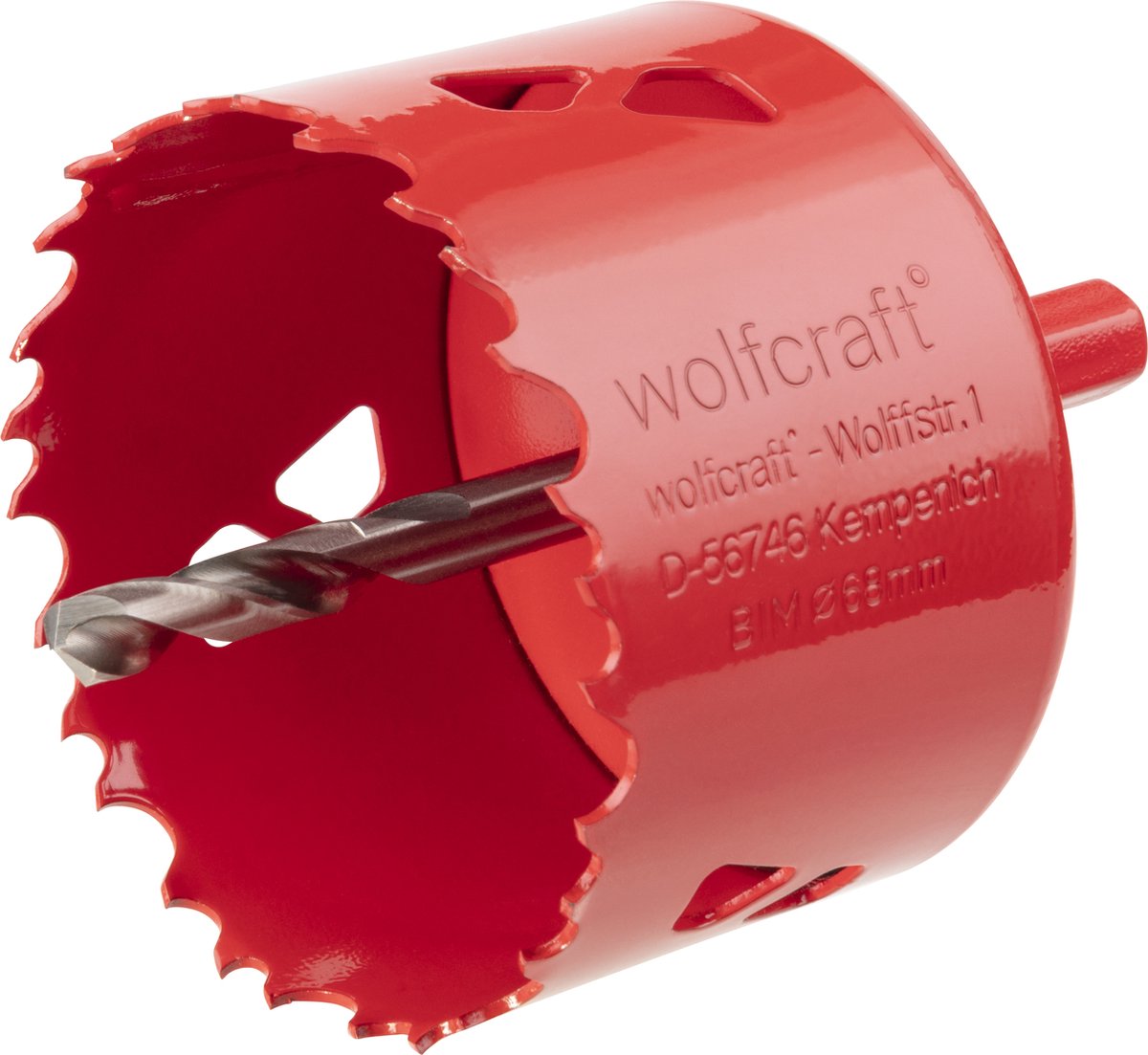 Wolfcraft - sierra de corona 68 mm - broca bim 68 mm - 5474000