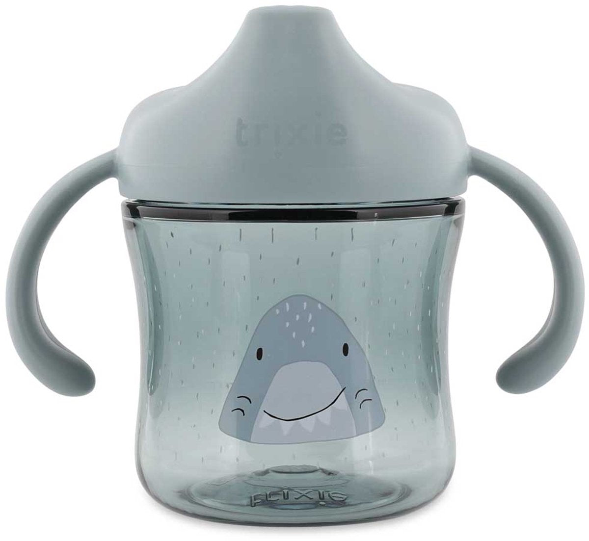Trixie | taza para sorber con asas - mr. tiburón - fácil de agarrar - estanco - tritan - apto para lavavajillas - a partir de 4 meses