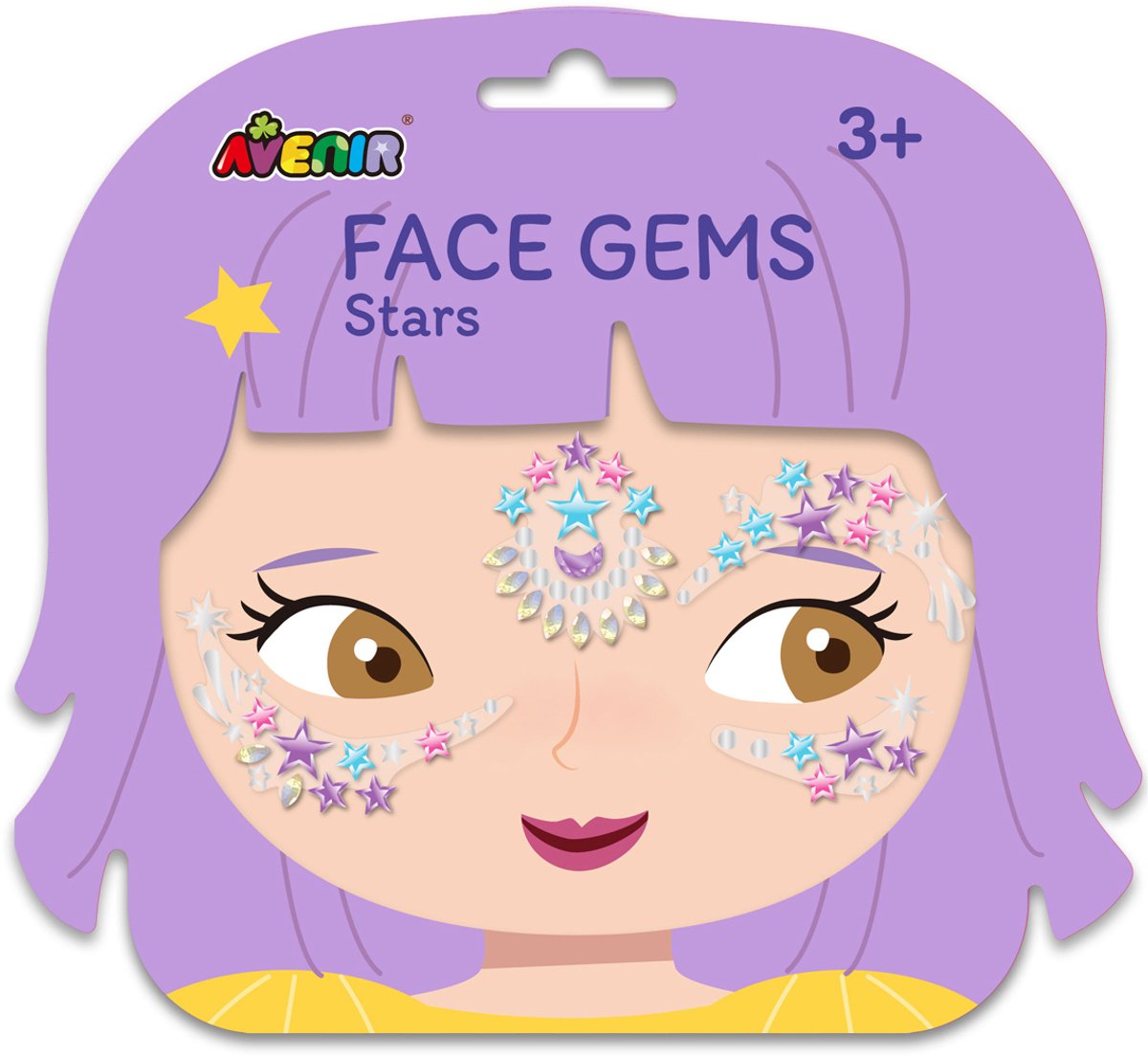 Avenir gezichtsstickers - ster - face gem - versier jezelf - 3 jaar