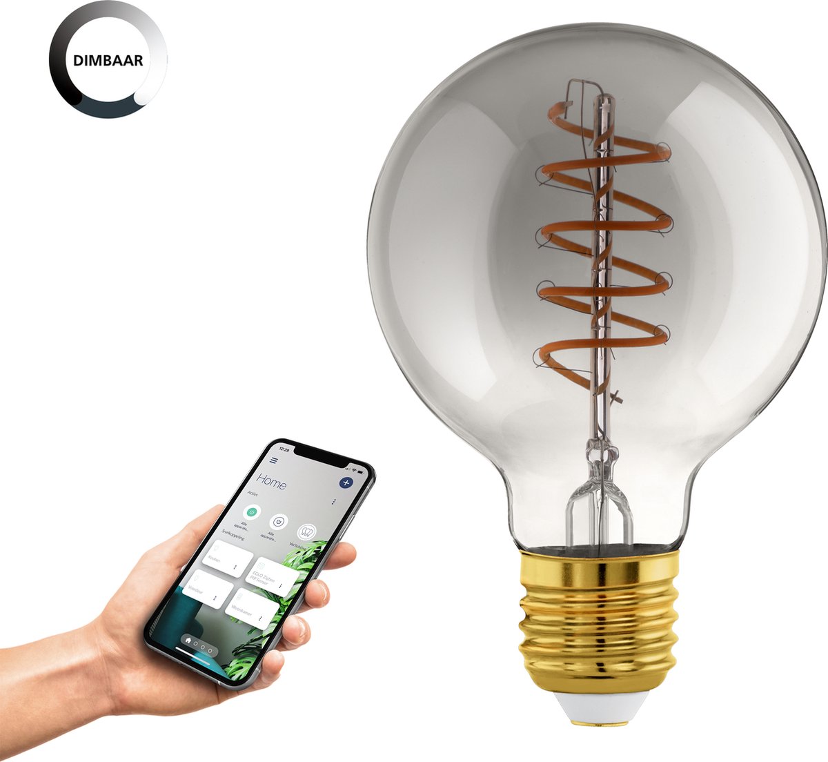 Lampada LED Eglo e27 connect.z - 150lm - dimmerabile - 2000k - sferica (g80)