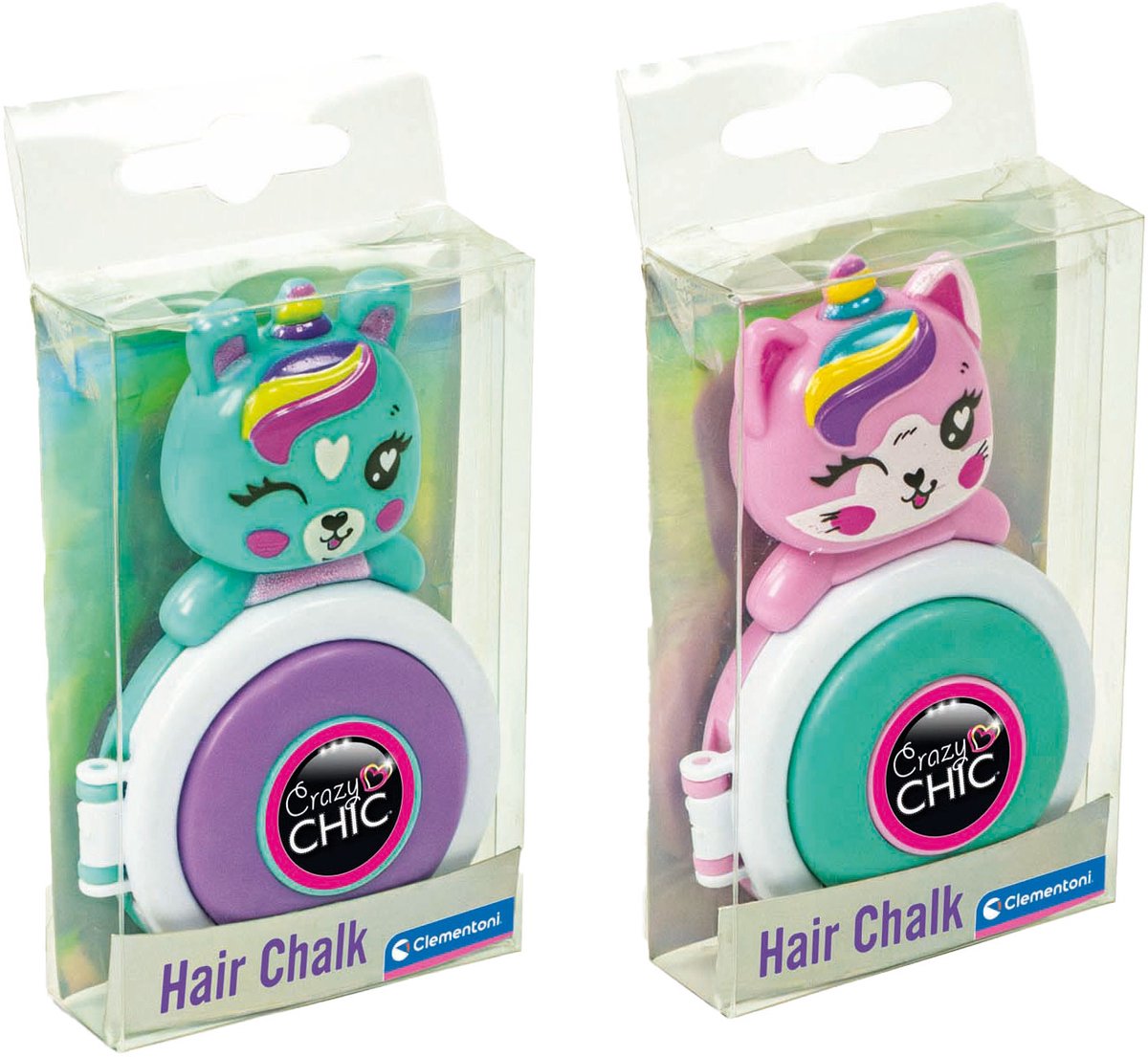 Clementoni Crazy Chic Belluino Calco di capelli Unicorno Blu viola