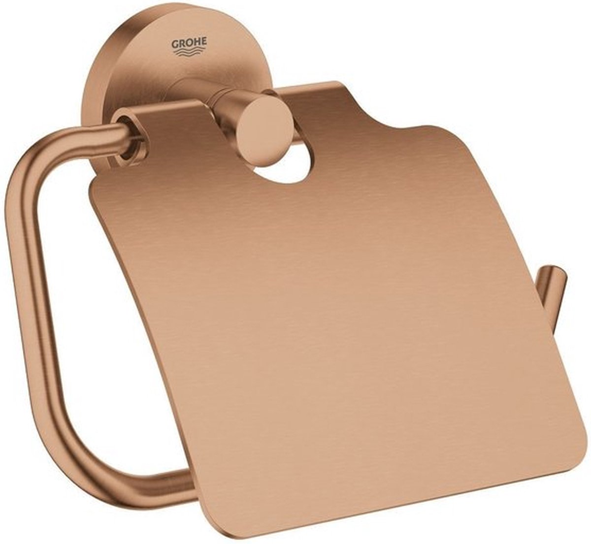 Grohe essentials toiletrolhouder - met deksel - sunset gold (mat brons) - 40367dl1