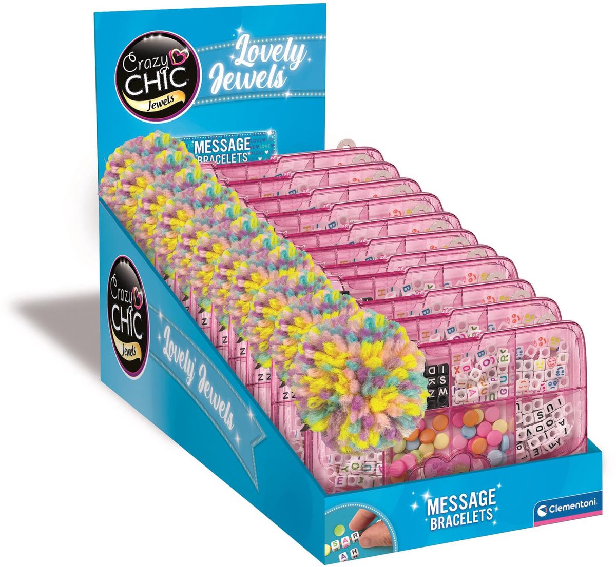 Clementoni Crazy Chic Jewelry Crea set di perline in StorageBox Pink