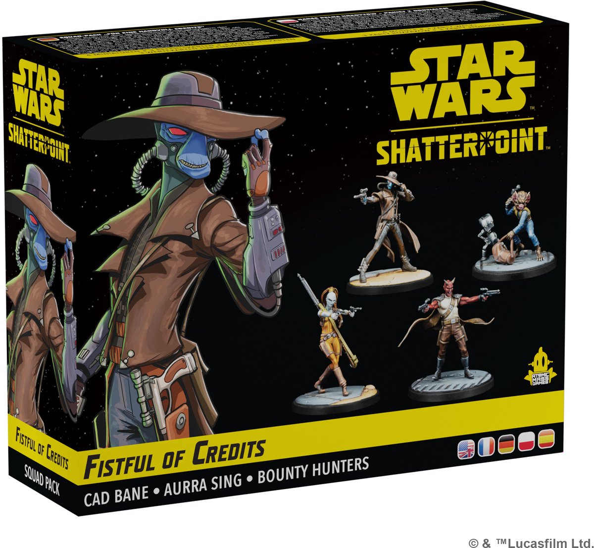 Atomic mass games star wars shatterpoint fistful of credits cad bane squad pack - en fr de pl es
