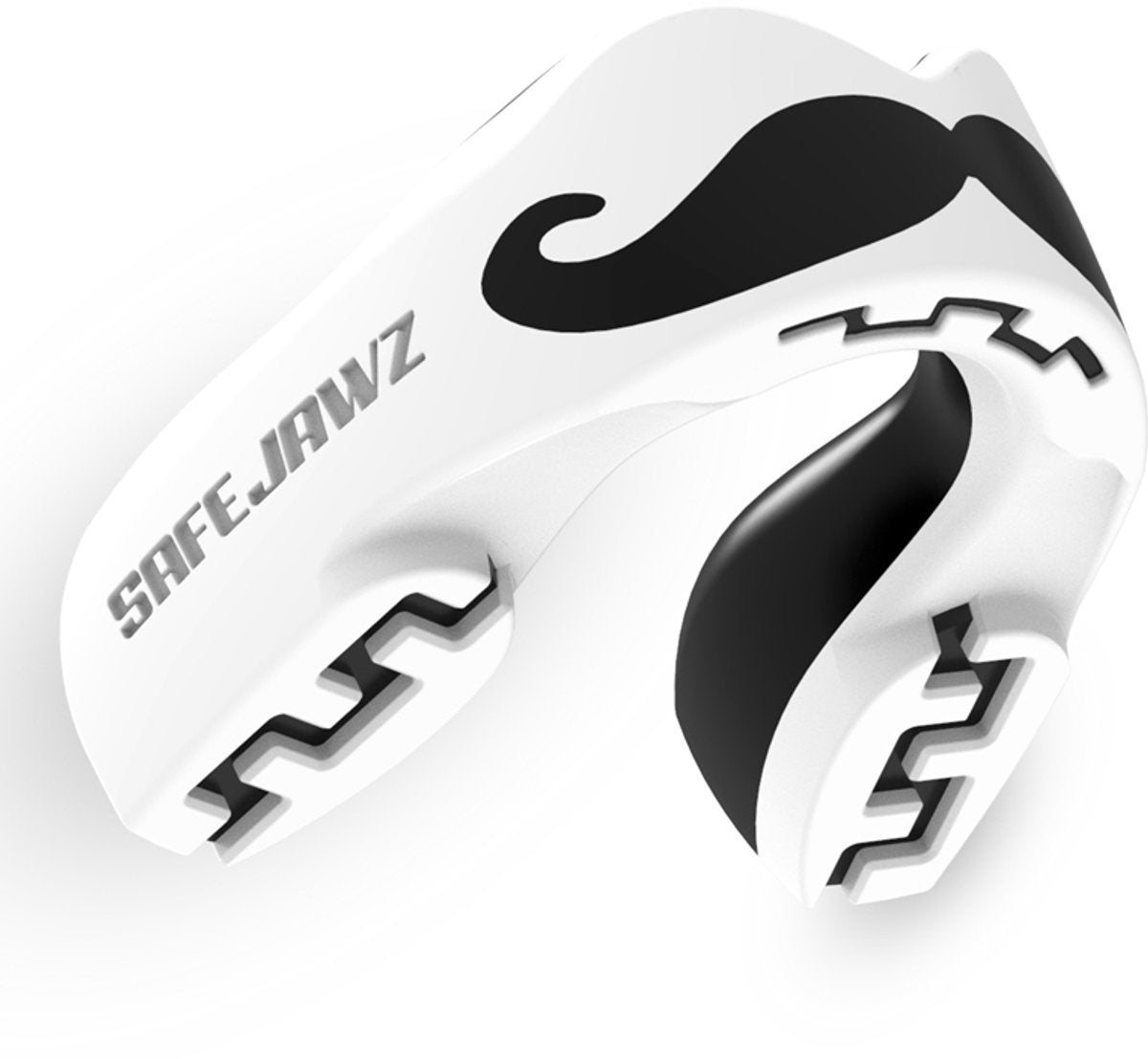 Safejawz protector bucal extro-series bigote blanco negro junior