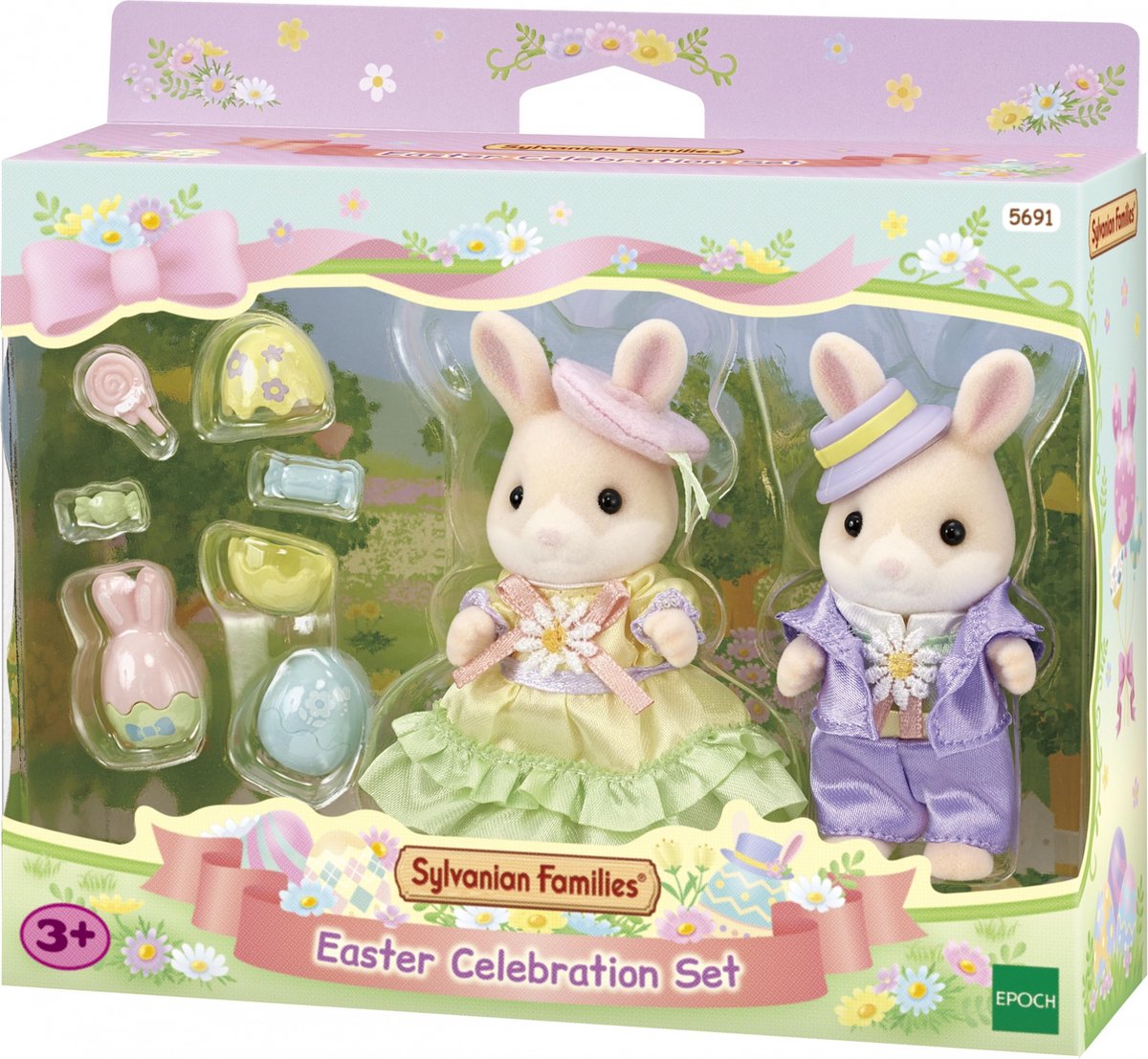 Sylvanian Families 5691 Set Buona Pasqua - 2 morbide figure da gioco vellutate - conigli