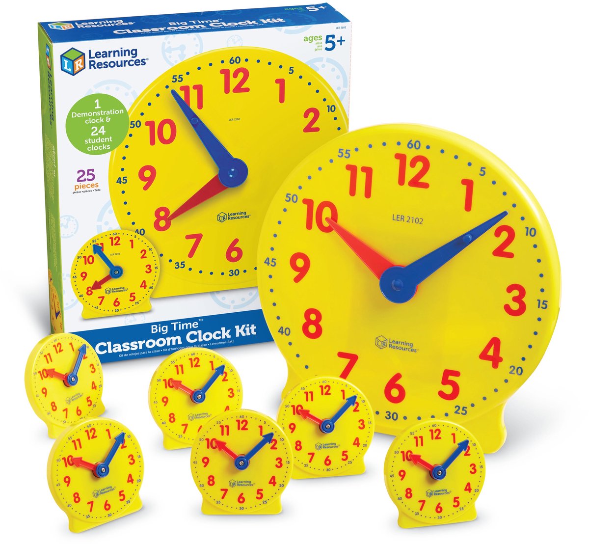 Kit de relojes de aula Learning resources big time® - 5+