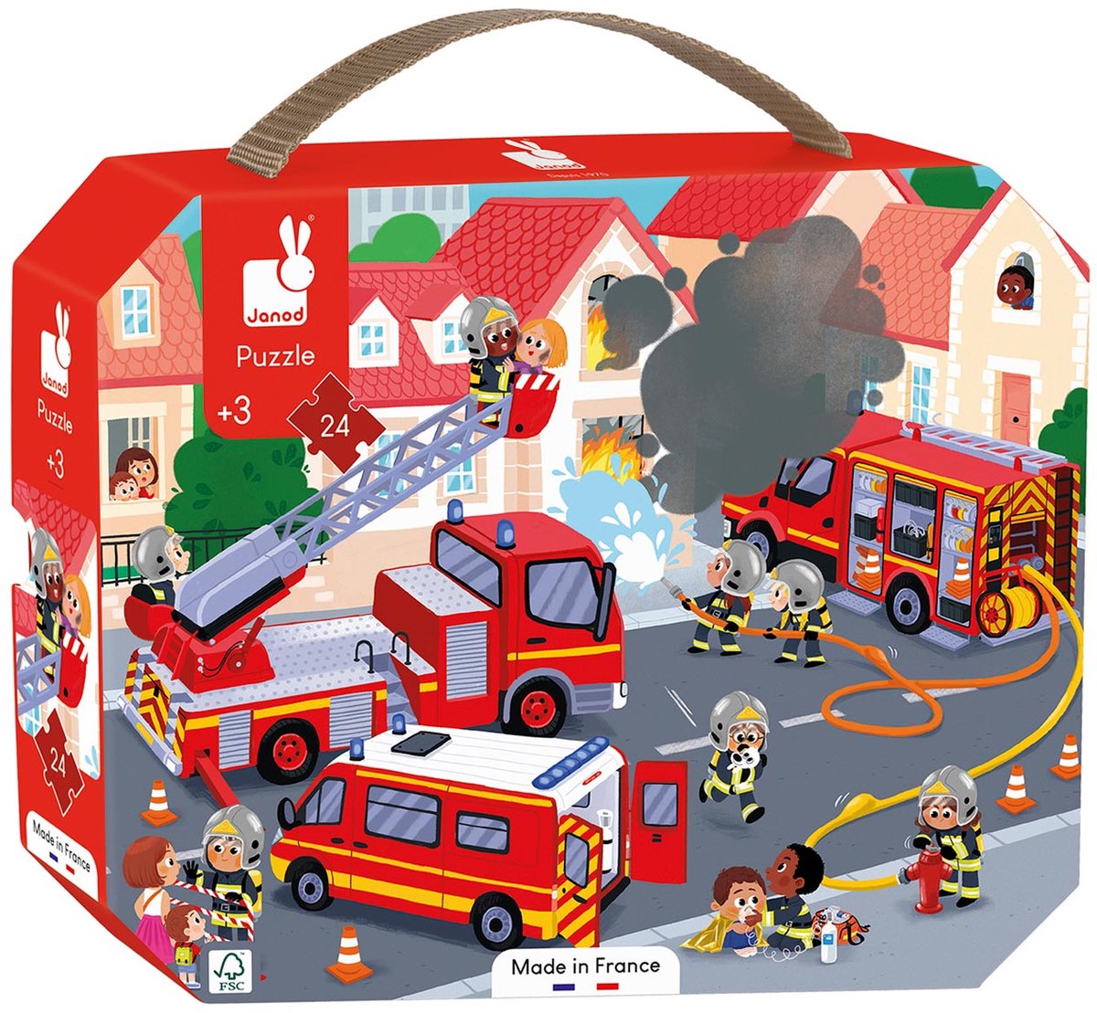 Janod - rompecabezas - los bomberos