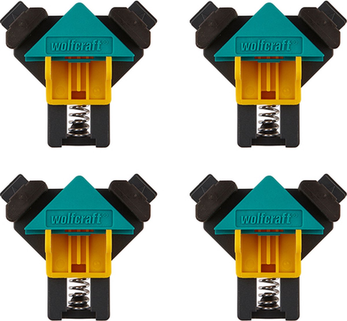 Wolfcraft - Morsetti angolari 4 pezzi - Set morsetti angolari - Morsetti angolari per colla - 8626000