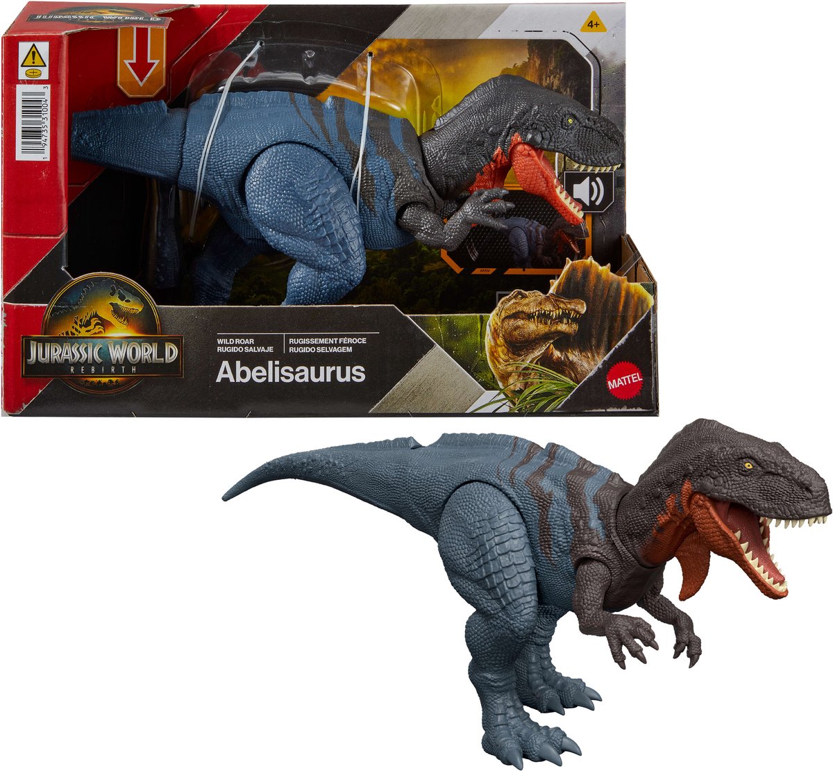 Abelisaurus ruggito selvaggio del mondo giurassico