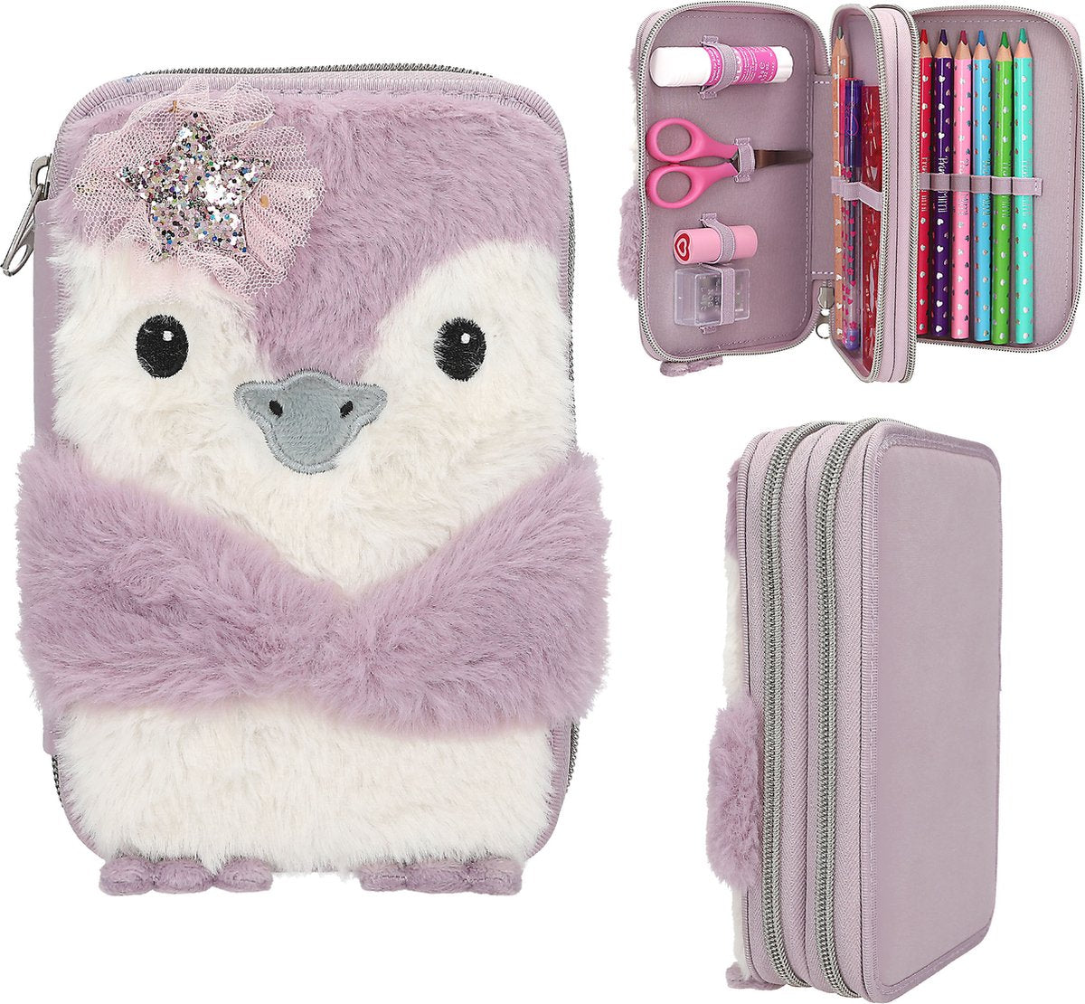 Depesche - estuche lleno de 2 compartimentos princesa mimi - pingüino